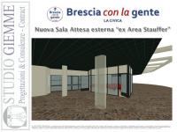 Proposta per l’installazione di una nuova sala attesa esterna ad uso dei pazienti della Struttura Sanitaria Ospedali Civili  “EX AREA STAUFFER”,  via Ducco,  Brescia, su Iniziativa promossa da " Brescia Con La Gente -  La Gente"